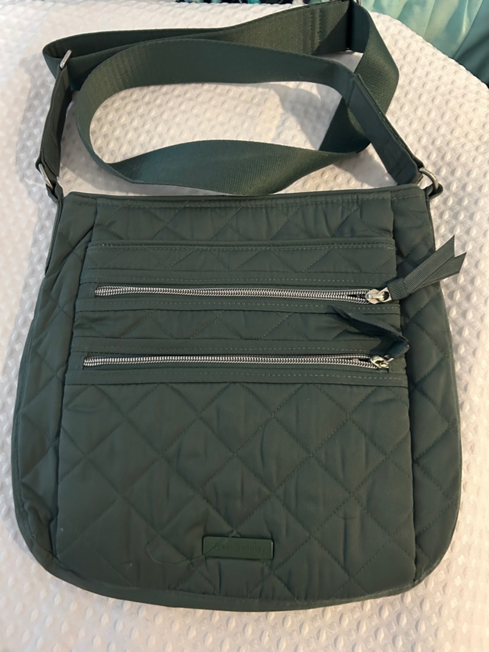Vera Bradley Quilted Crossbody Bag in Olive Green